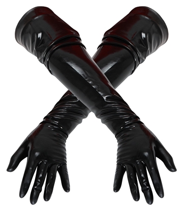 LateX Lange sort handsker 